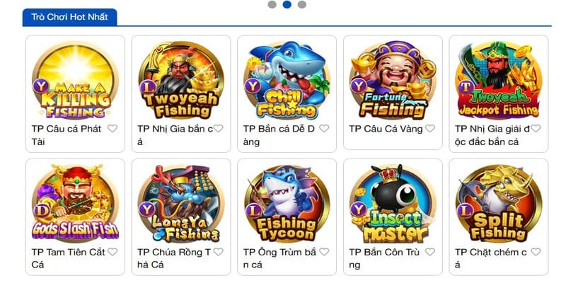 Kho game phong phú với nhiều loại hình hấp dẫn